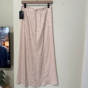 Crescent Cream Floral Maxi Skirt